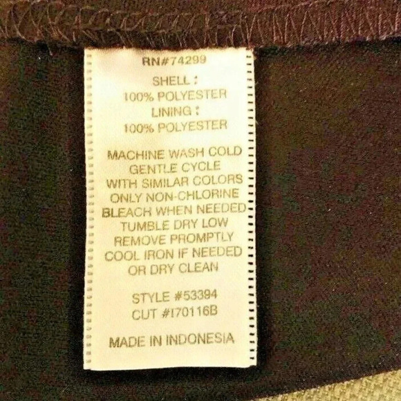 EN FOCUS Women Sleeveless Knee Length Empire Waist Brown Beige Dress Size 4P - Picture 12 of 12